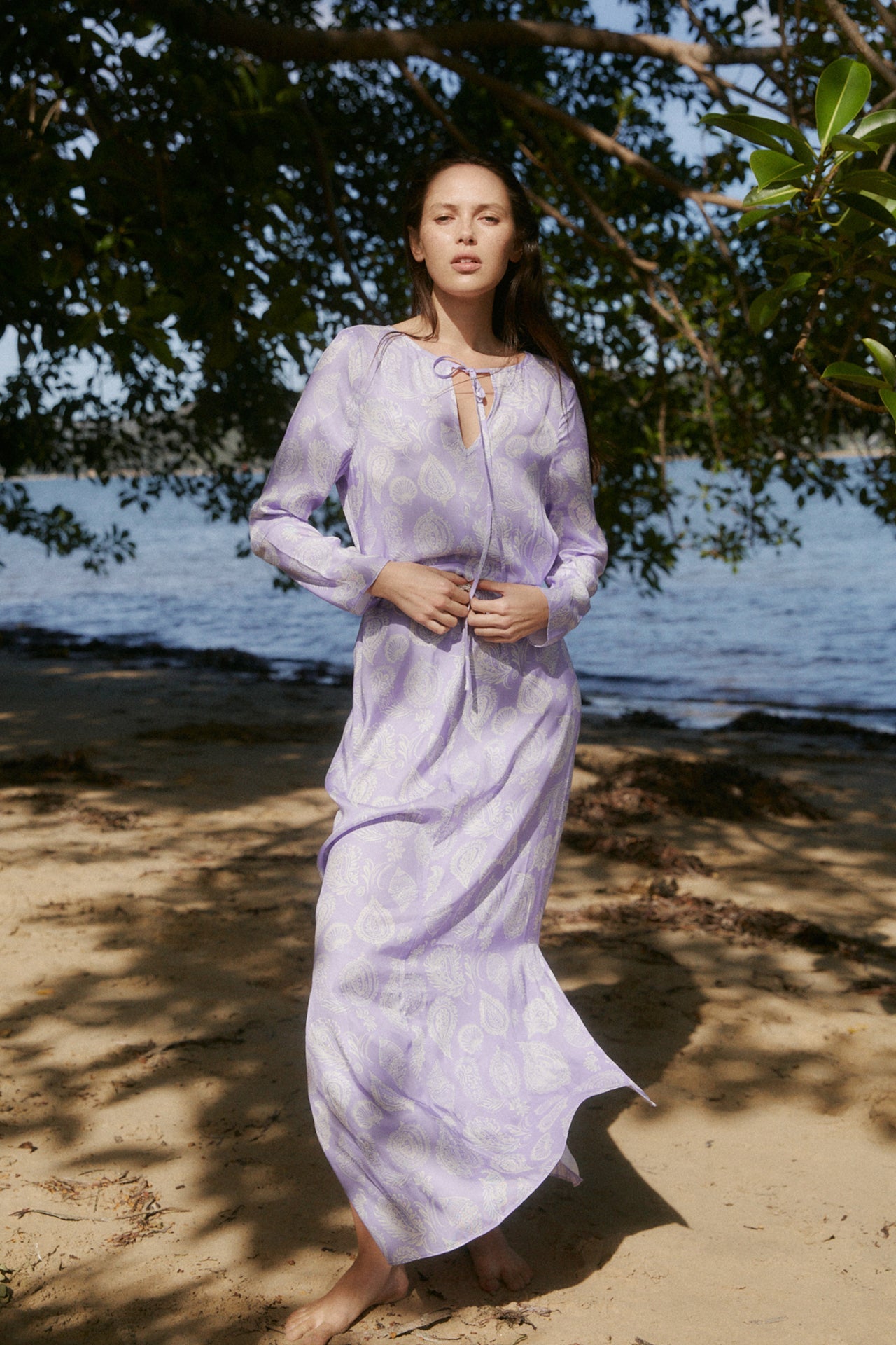 Annie Long Sleeve Slip Dress - Zandra Stone