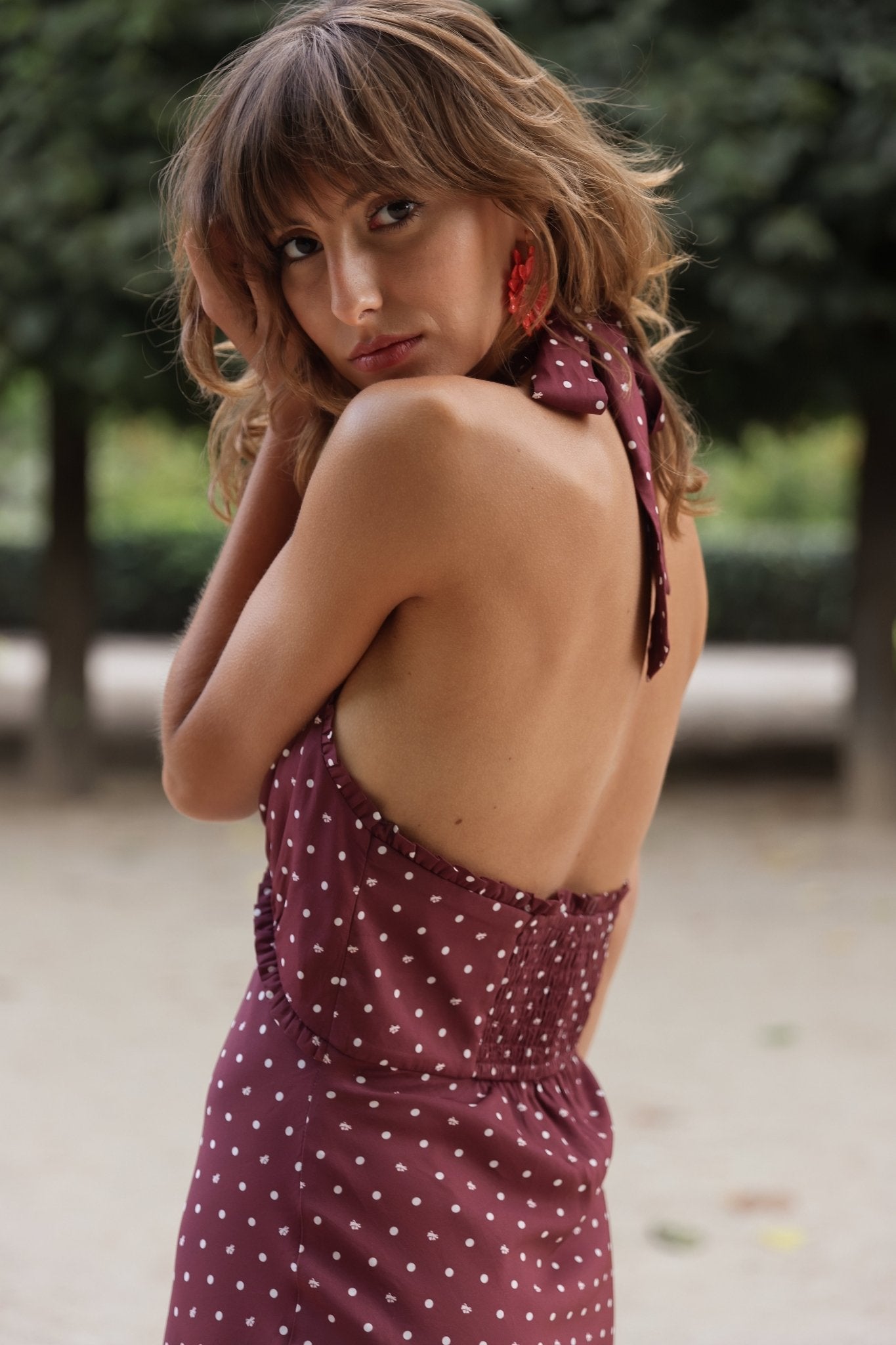 Betina Halter Dress - Polka Dot - Zandra Stone