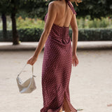 Betina Halter Dress - Polka Dot - Zandra Stone