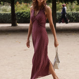 Betina Halter Dress - Polka Dot - Zandra Stone