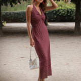 Betina Halter Dress - Polka Dot - Zandra Stone