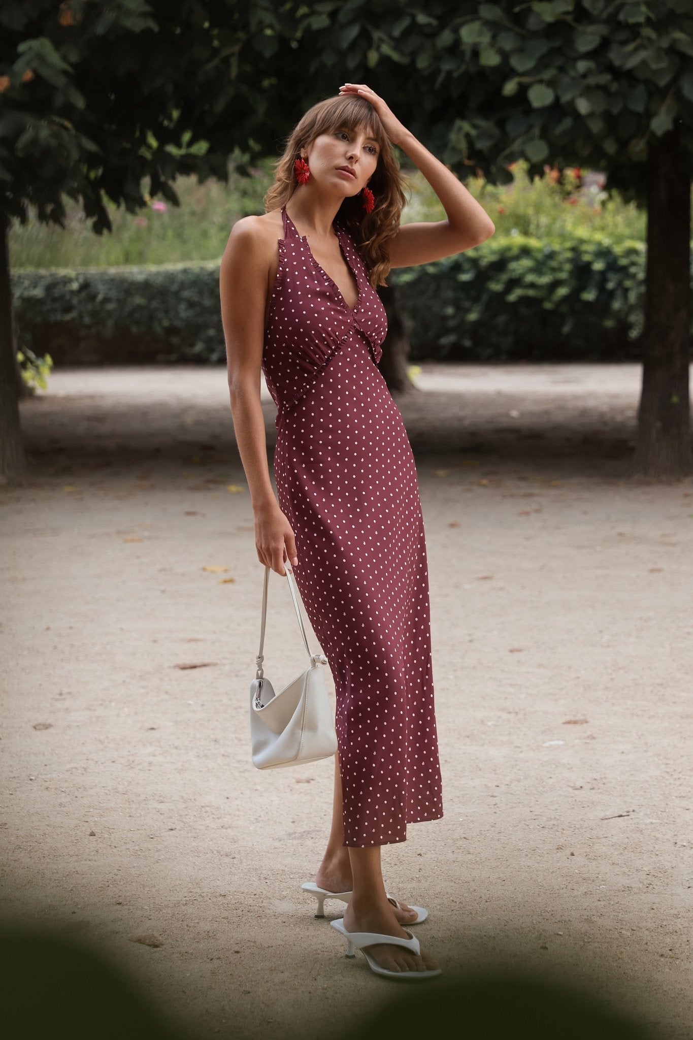 Betina Halter Dress - Polka Dot - Zandra Stone