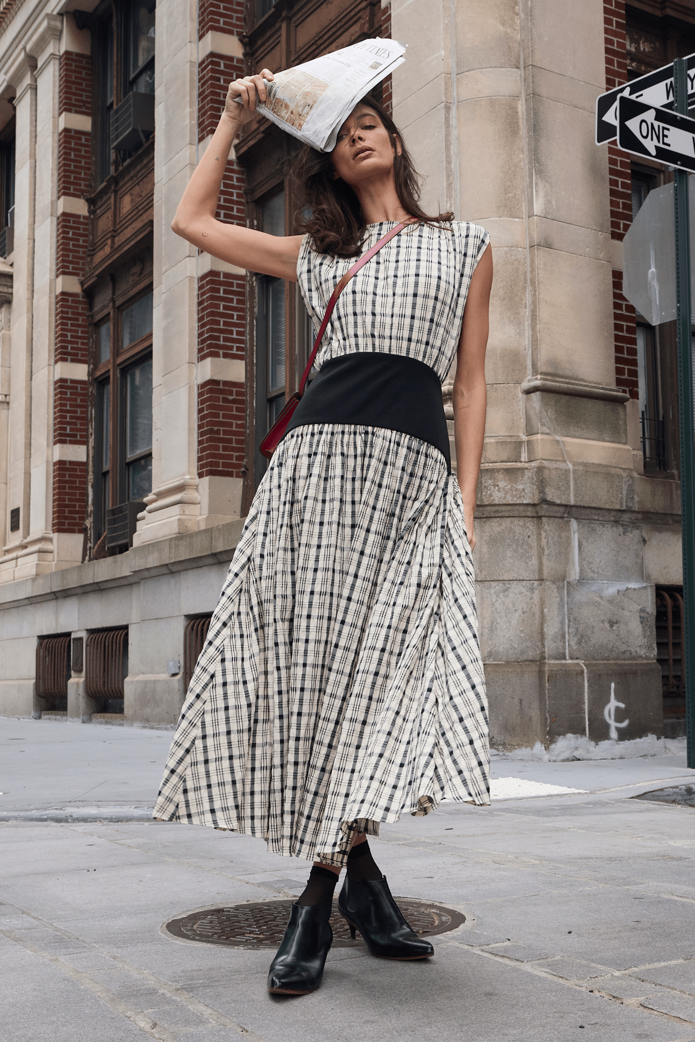 Block Maxi Dress - Plaid S Block Maxi Dress - Plaid S