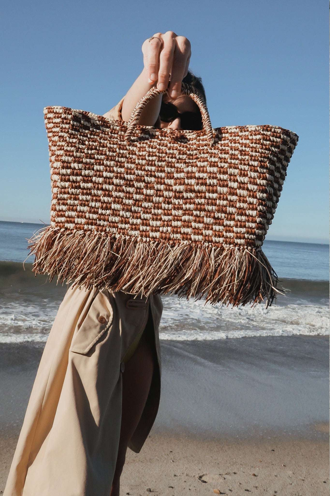 Freya Fringe Straw Handbag - Zandra Stone