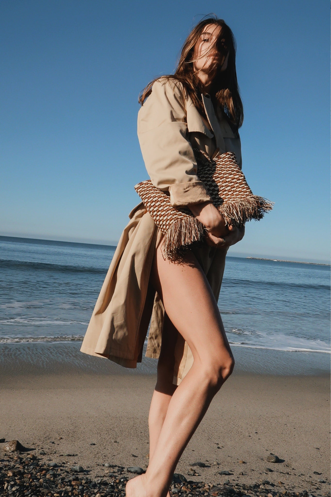 Freya Fringe Straw Handbag - Zandra Stone