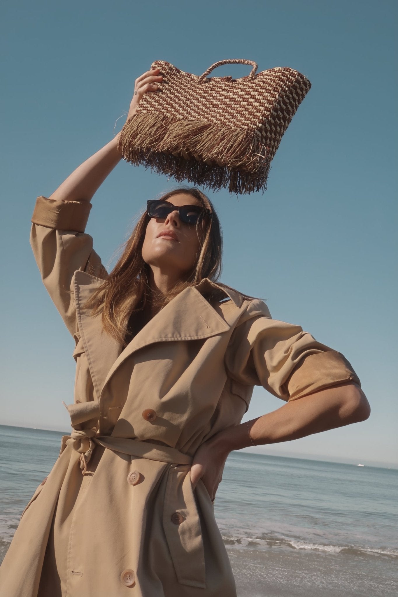 Freya Fringe Straw Handbag - Zandra Stone