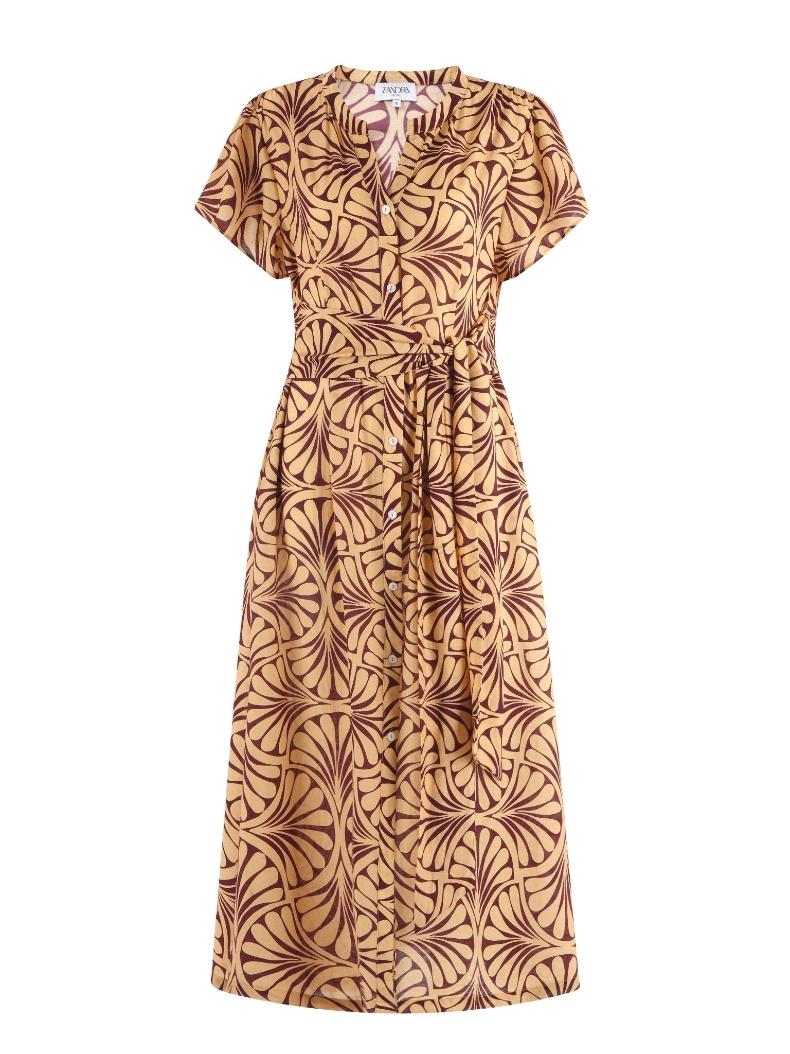 Lindsay Maxi Dress with Belt - Zandra Stone