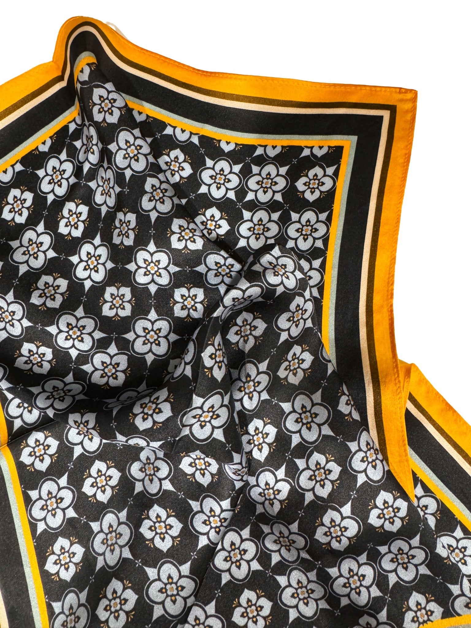 Mosaic Silk Neck Scarf - Zandra Stone