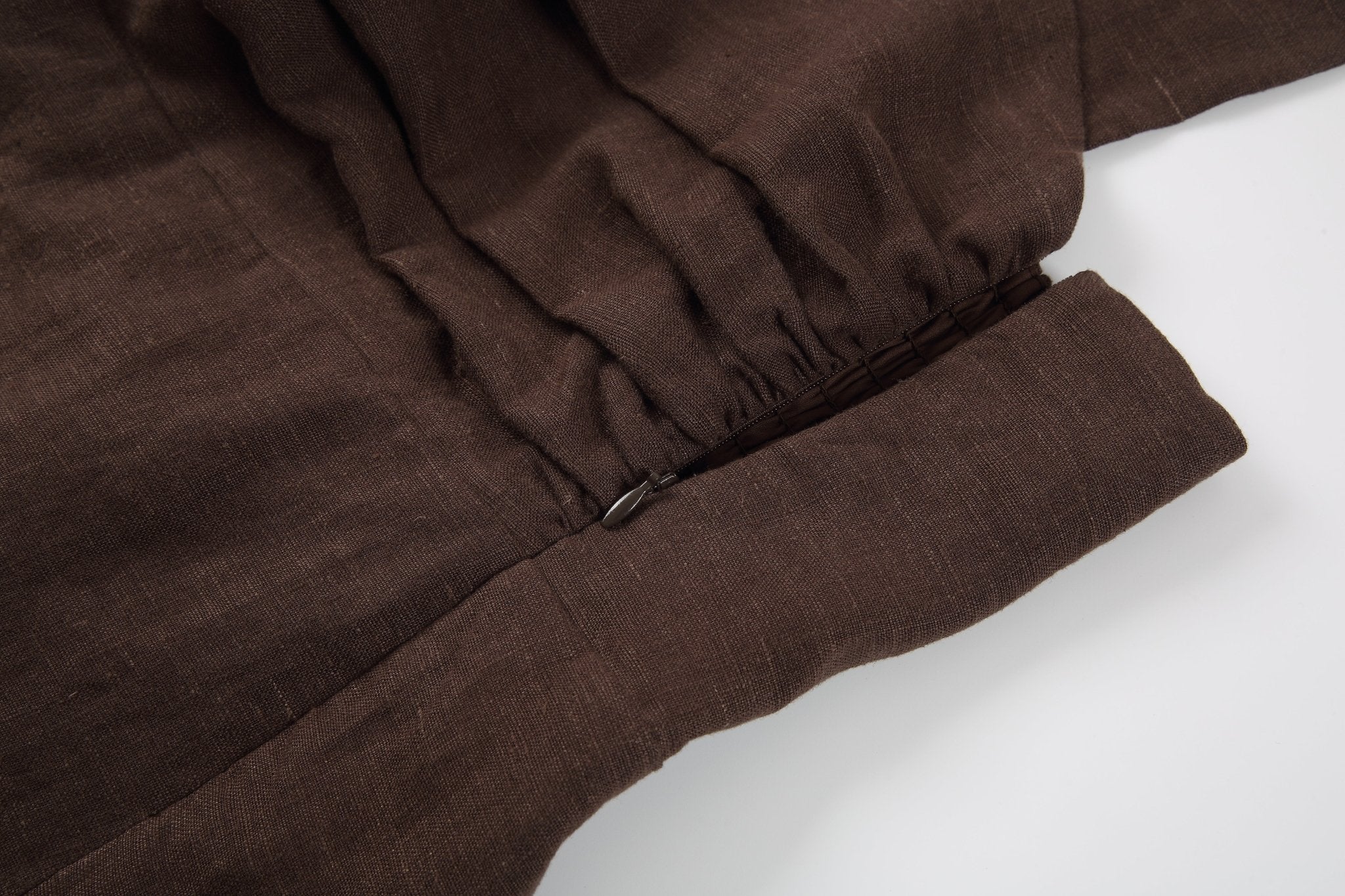Ryder Chocolate Linen Halter Top - Zandra Stone