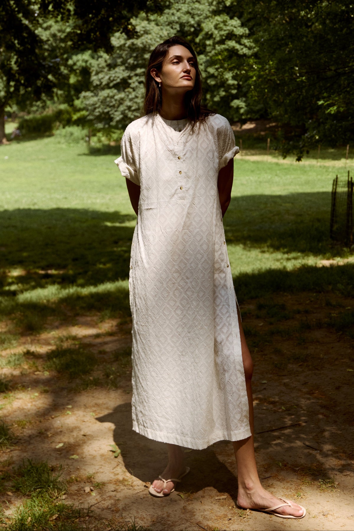Bari Side Button Dress