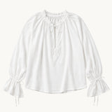 Flo Ruffle Long Sleeve Blouse - White