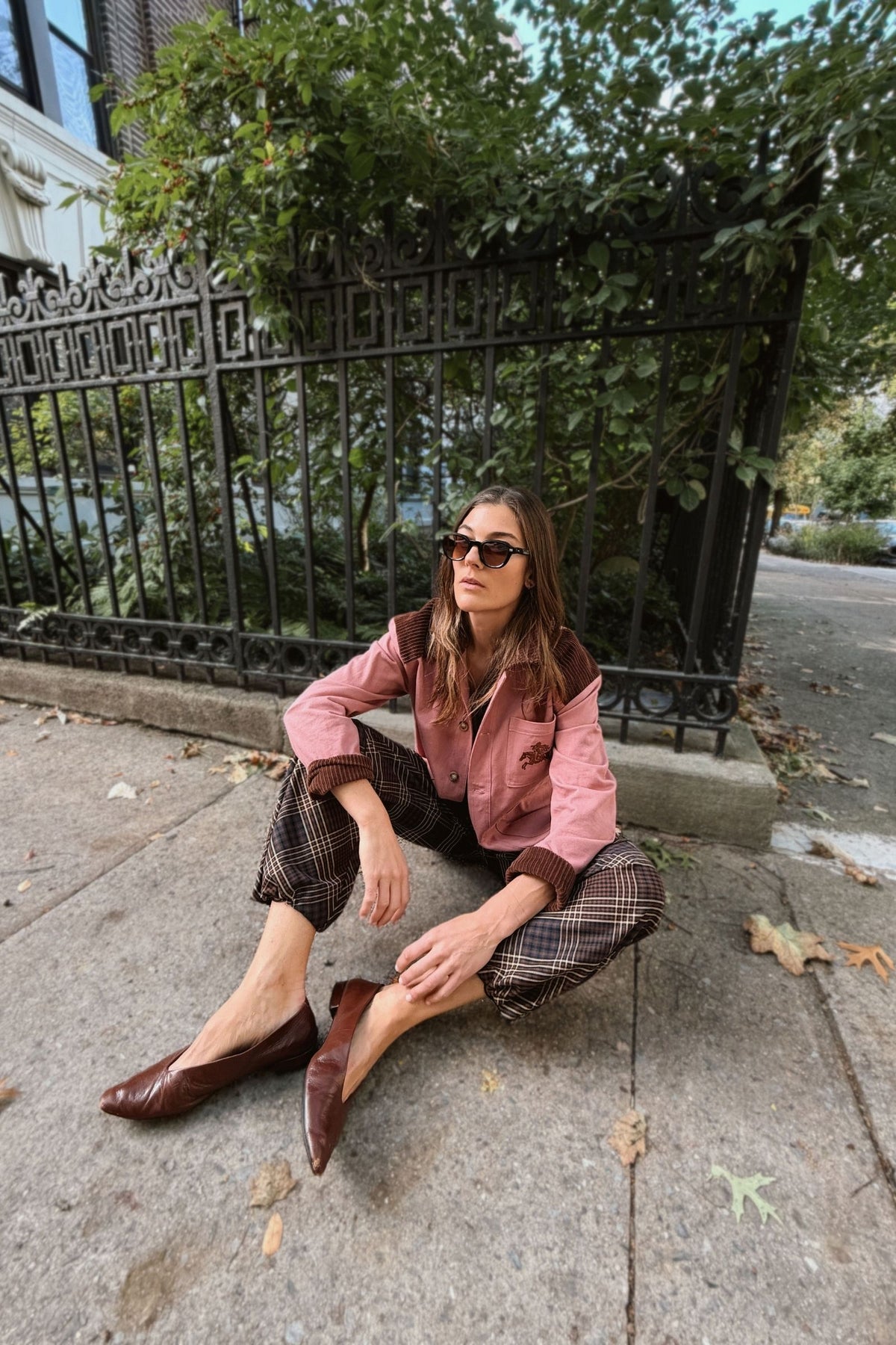 Gretel Barn Jacket – Pink/Brown