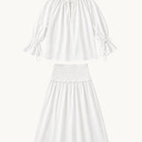 Flo Ruffle Long Sleeve Blouse - White