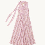 Rivi Neck Scarf Maxi Dress