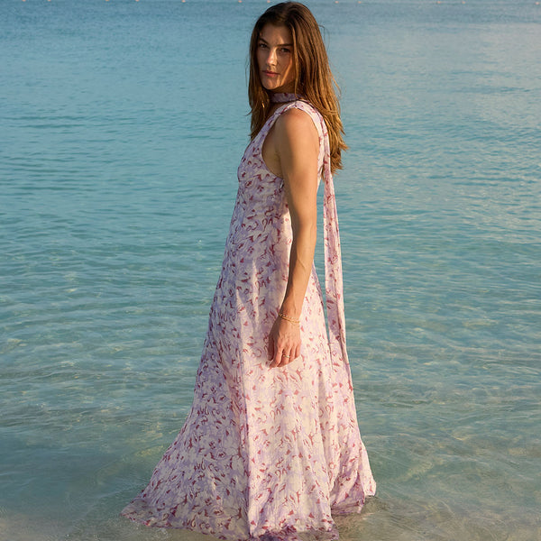 long leopard maxi dress Leopard Notched Long Sleeve Maxi Dress Leopard / (US 16-18)XL