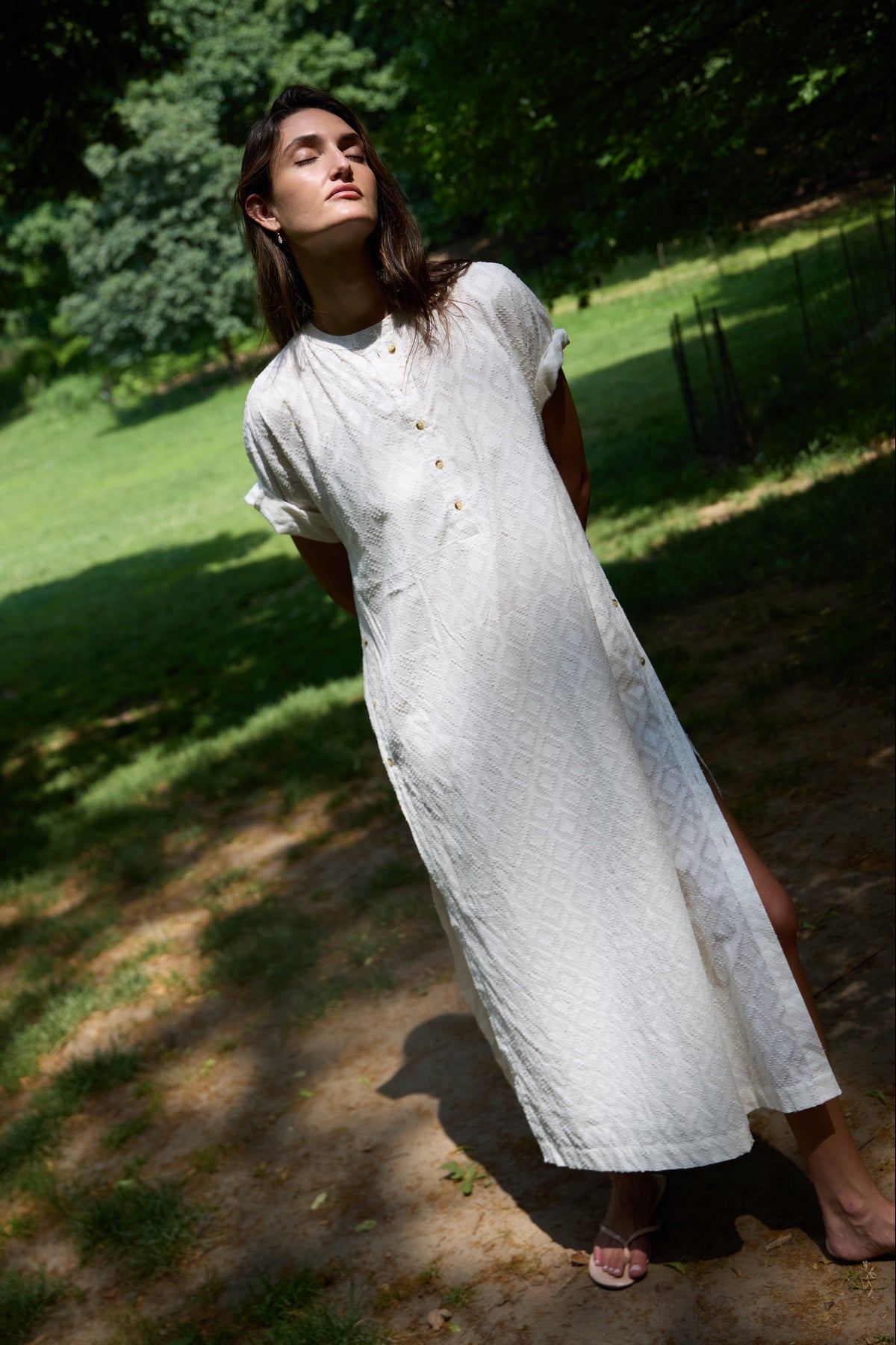 Bari Side Button Dress