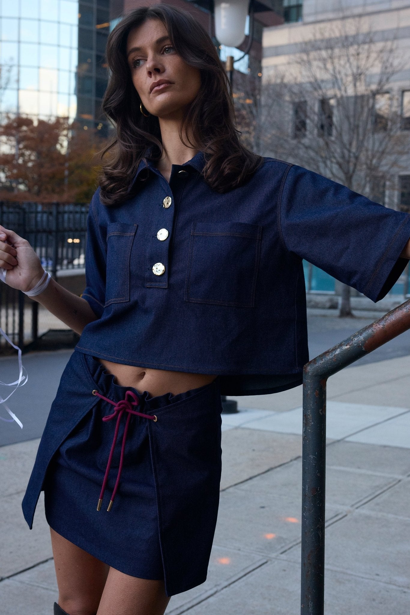 Abel Denim Mini Skirt - Zandra Stone