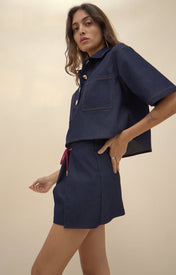 Abel Denim Mini Skirt - Zandra Stone