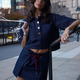 Abel Denim Mini Skirt - Zandra Stone