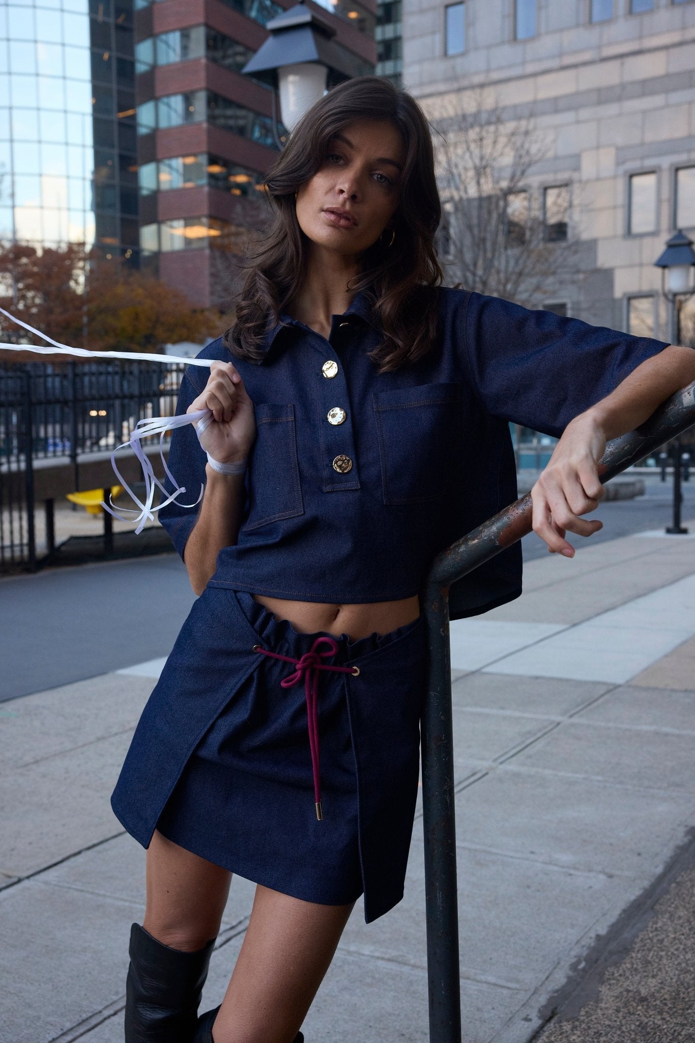 Abel Denim Mini Skirt - Zandra Stone