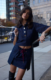 Abel Denim Mini Skirt - Zandra Stone