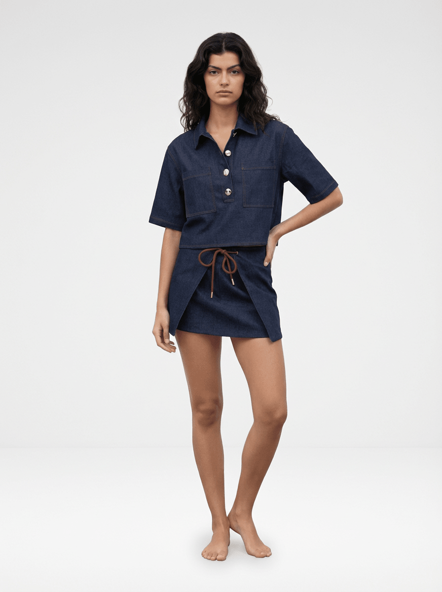 Abel Denim Mini Skirt - Zandra Stone