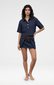 Abel Denim Mini Skirt - Zandra Stone
