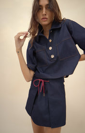 Abel Denim Mini Skirt - Zandra Stone