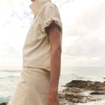Abel Denim Mini Skirt - Cream - Zandra Stone