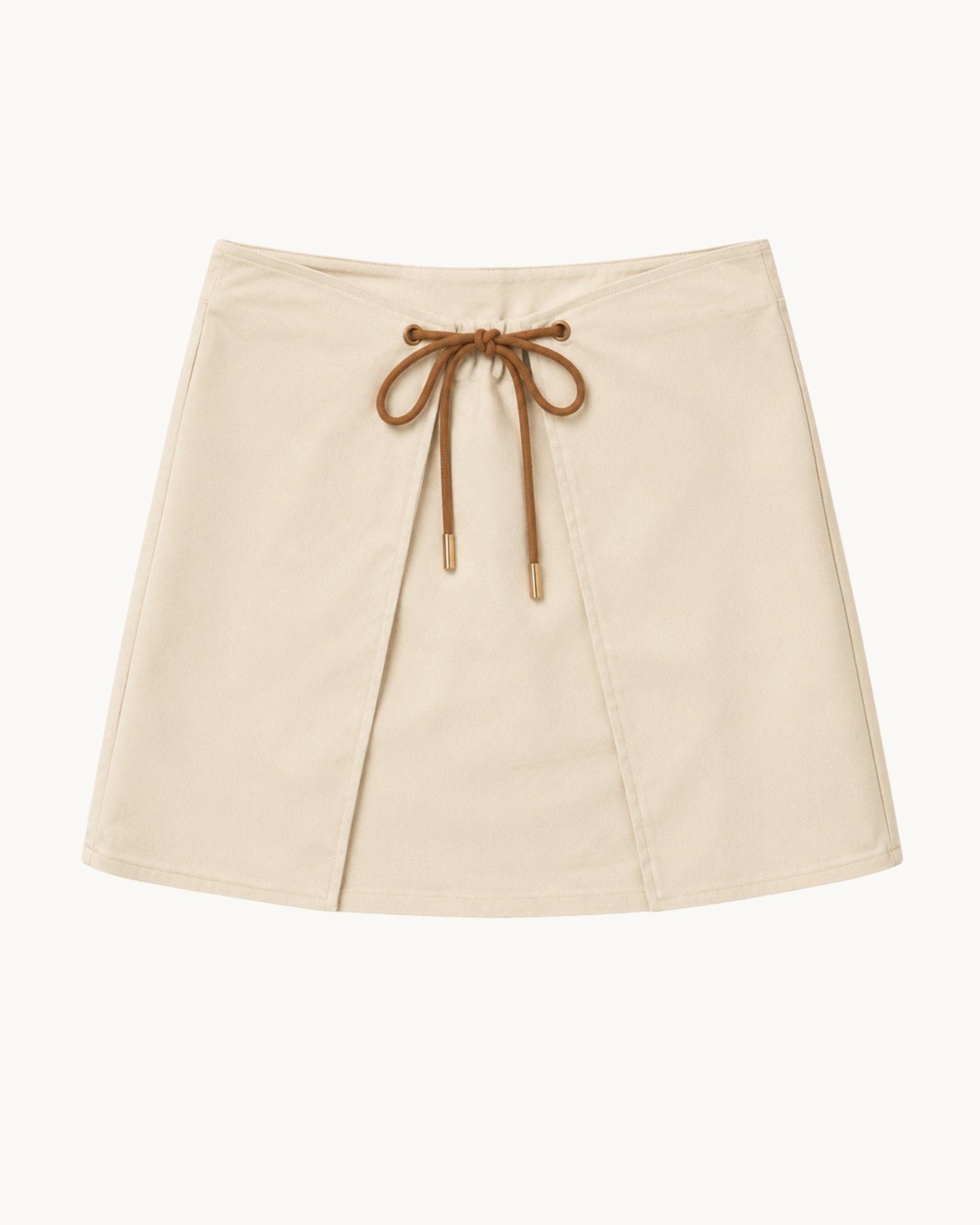 Abel Denim Mini Skirt - Cream - Zandra Stone