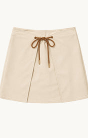 Abel Denim Mini Skirt - Cream - Zandra Stone