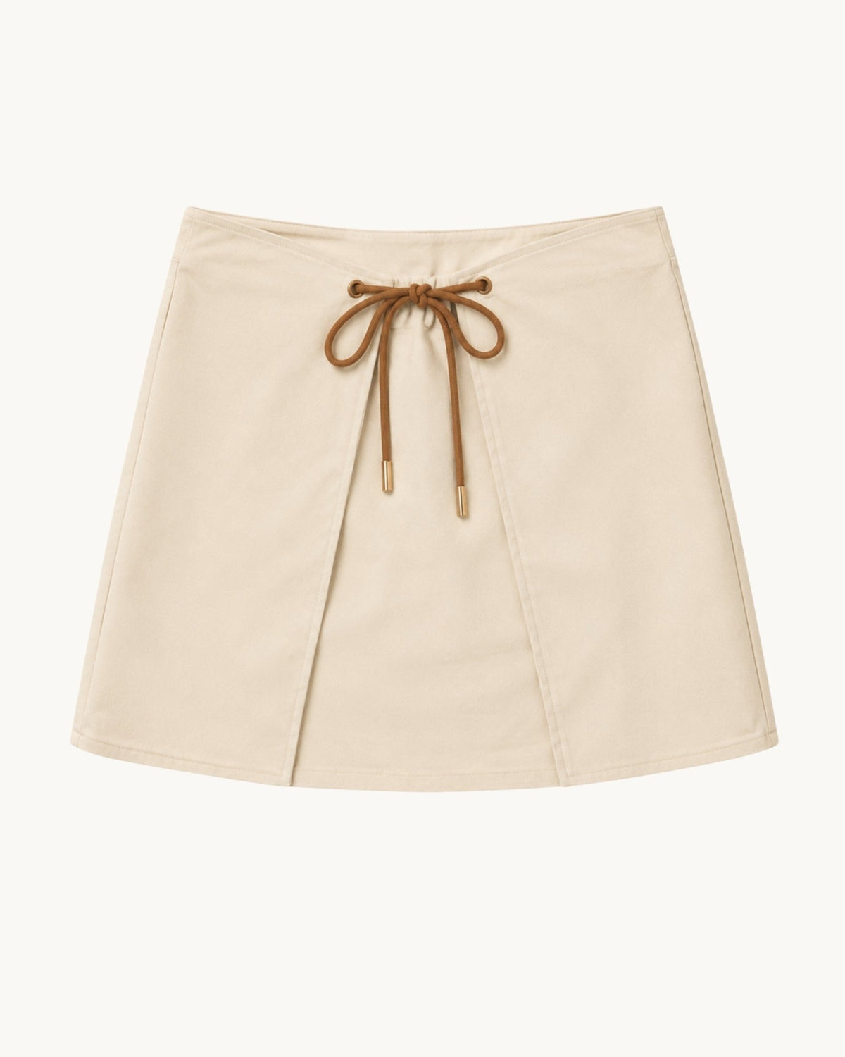 Abel Denim Mini Skirt - Cream - Zandra Stone