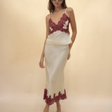 Ander Lace Hem Bias Skirt - Zandra Stone