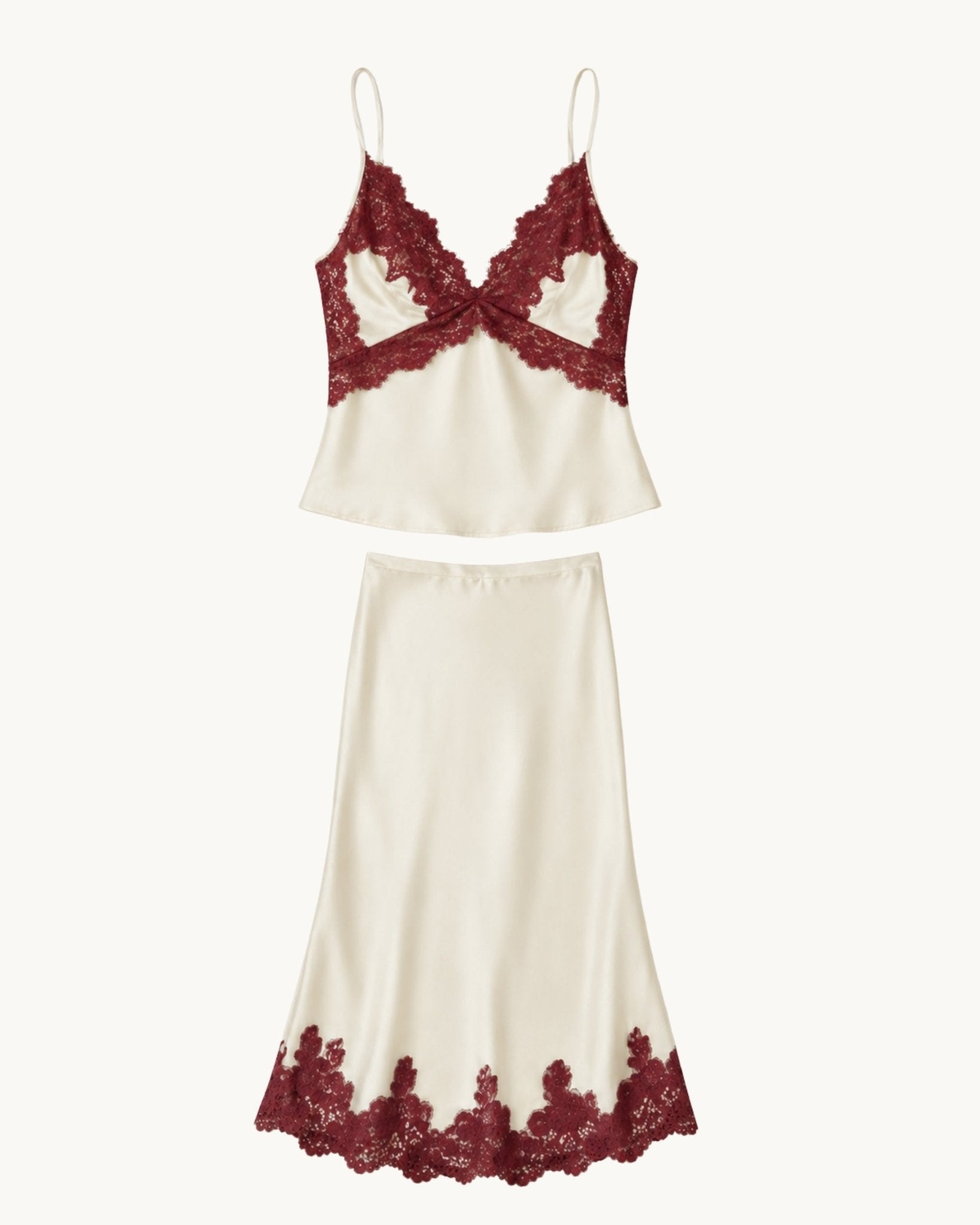 Ander Lace Hem Bias Skirt - Zandra Stone