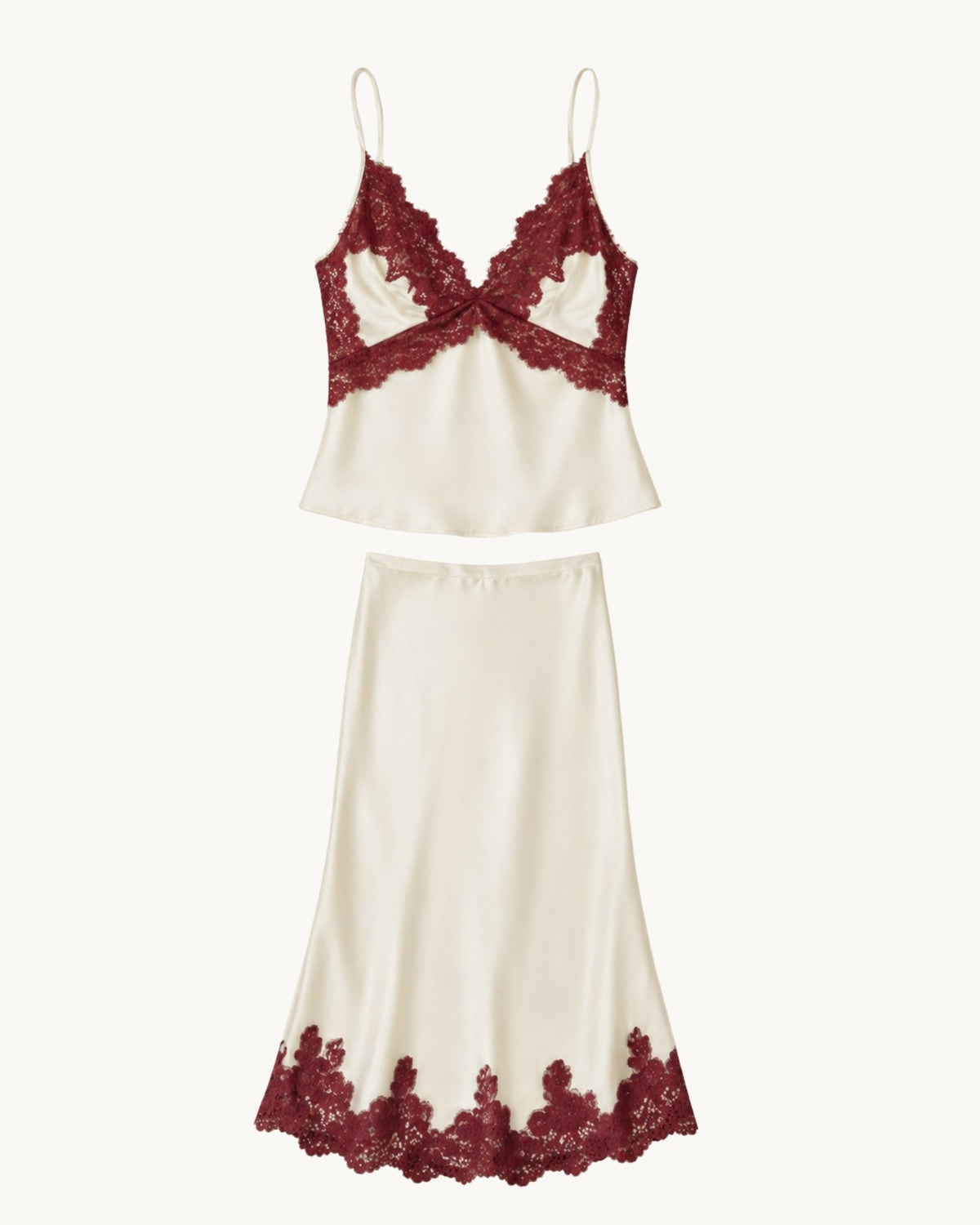 Ander Lace Hem Bias Skirt - Zandra Stone