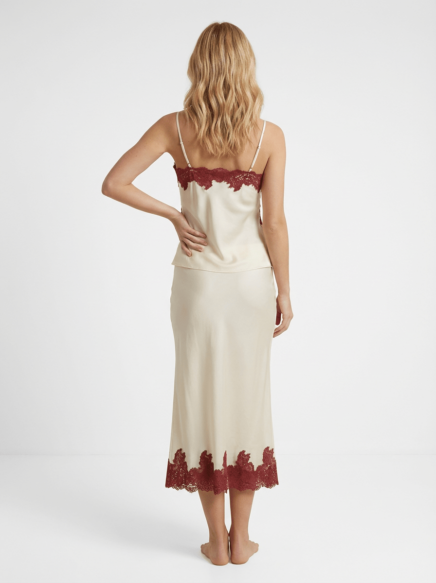 Ander Lace Hem Bias Skirt - Zandra Stone