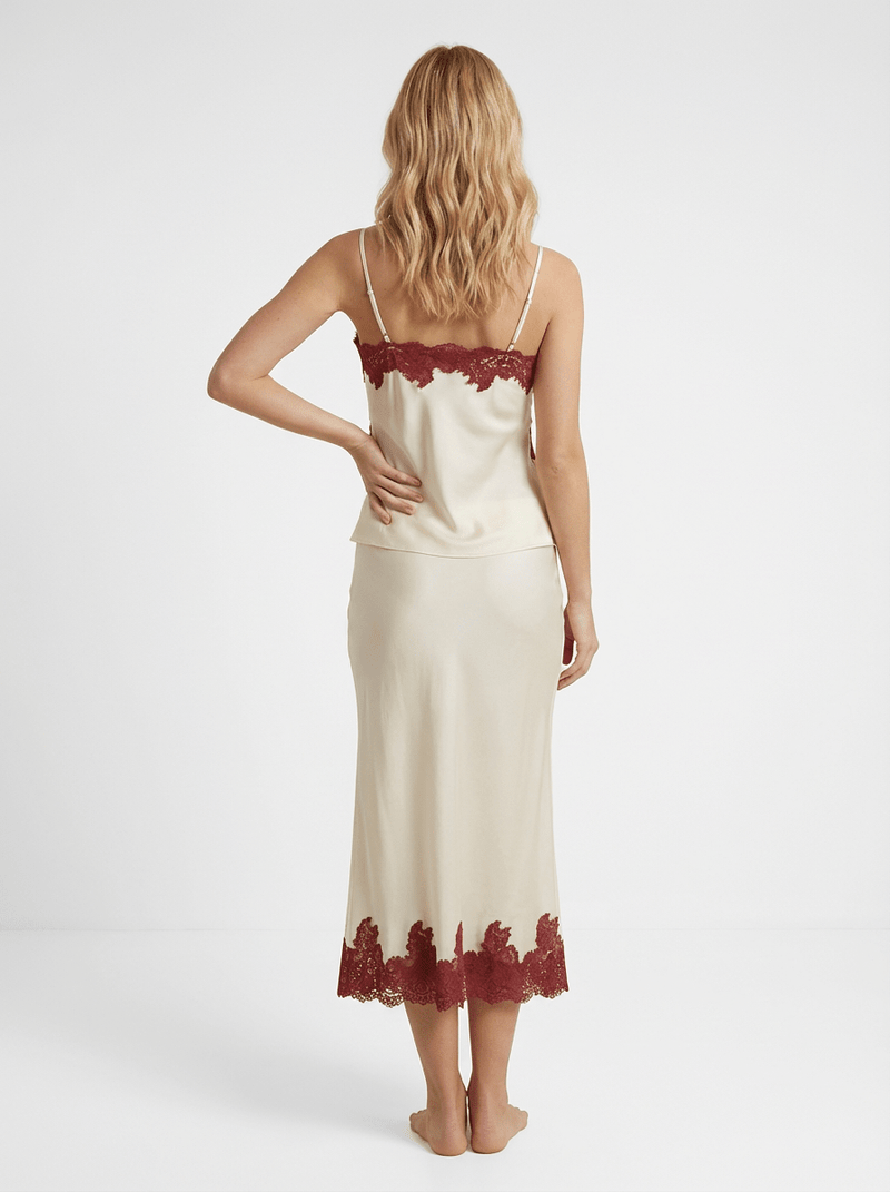 Ander Lace Hem Bias Skirt - Zandra Stone