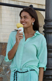 Arata Mint Shirt - Zandra Stone
