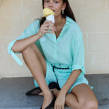 Arata Mint Shirt - Zandra Stone