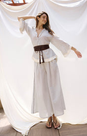 Baxter Leather Wrap Belt - Zandra Stone
