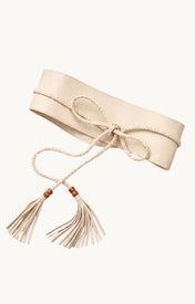 Baxter Leather Wrap Belt - Zandra Stone