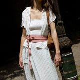 Baxter Leather Wrap Belt - Zandra Stone