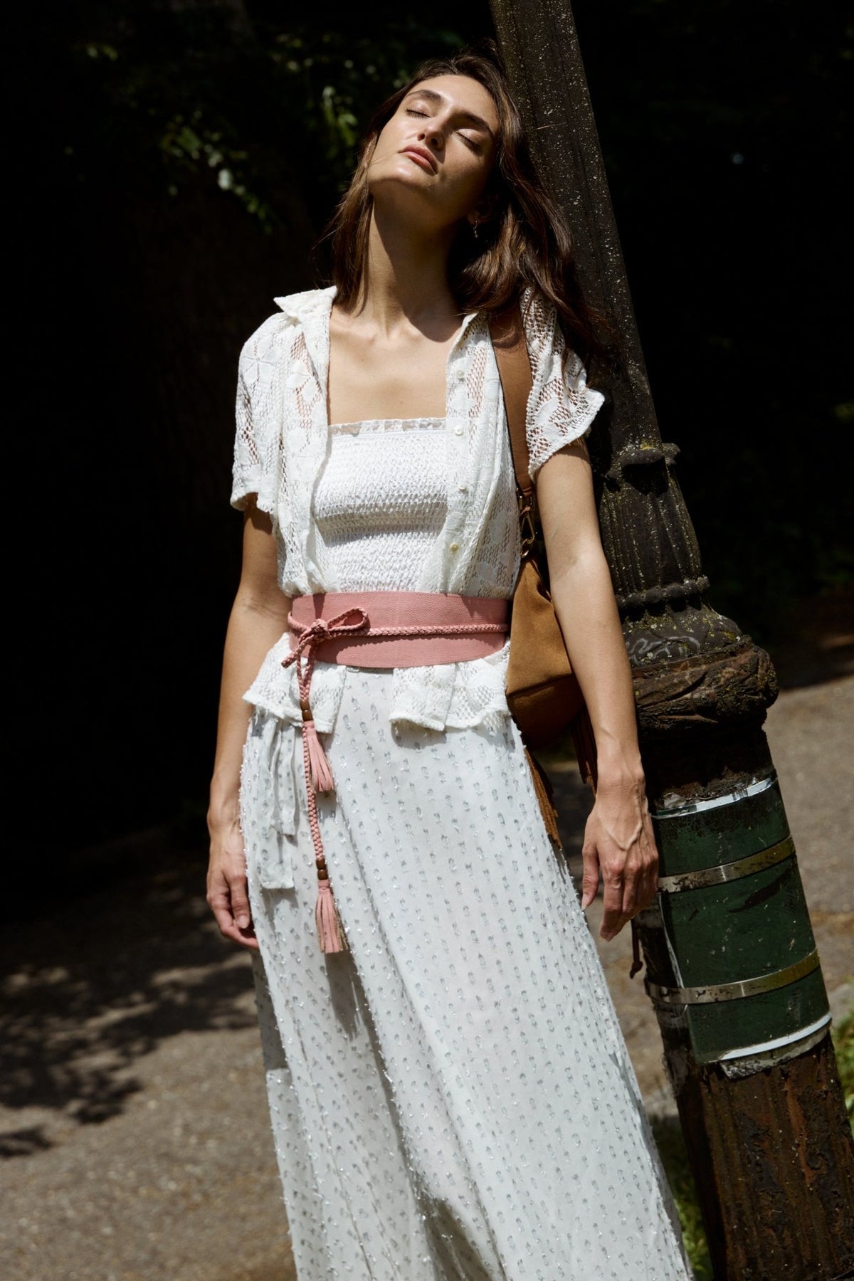 Baxter Leather Wrap Belt - Zandra Stone