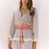Baxter Leather Wrap Belt - Zandra Stone
