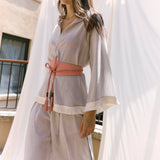 Baxter Leather Wrap Belt - Zandra Stone