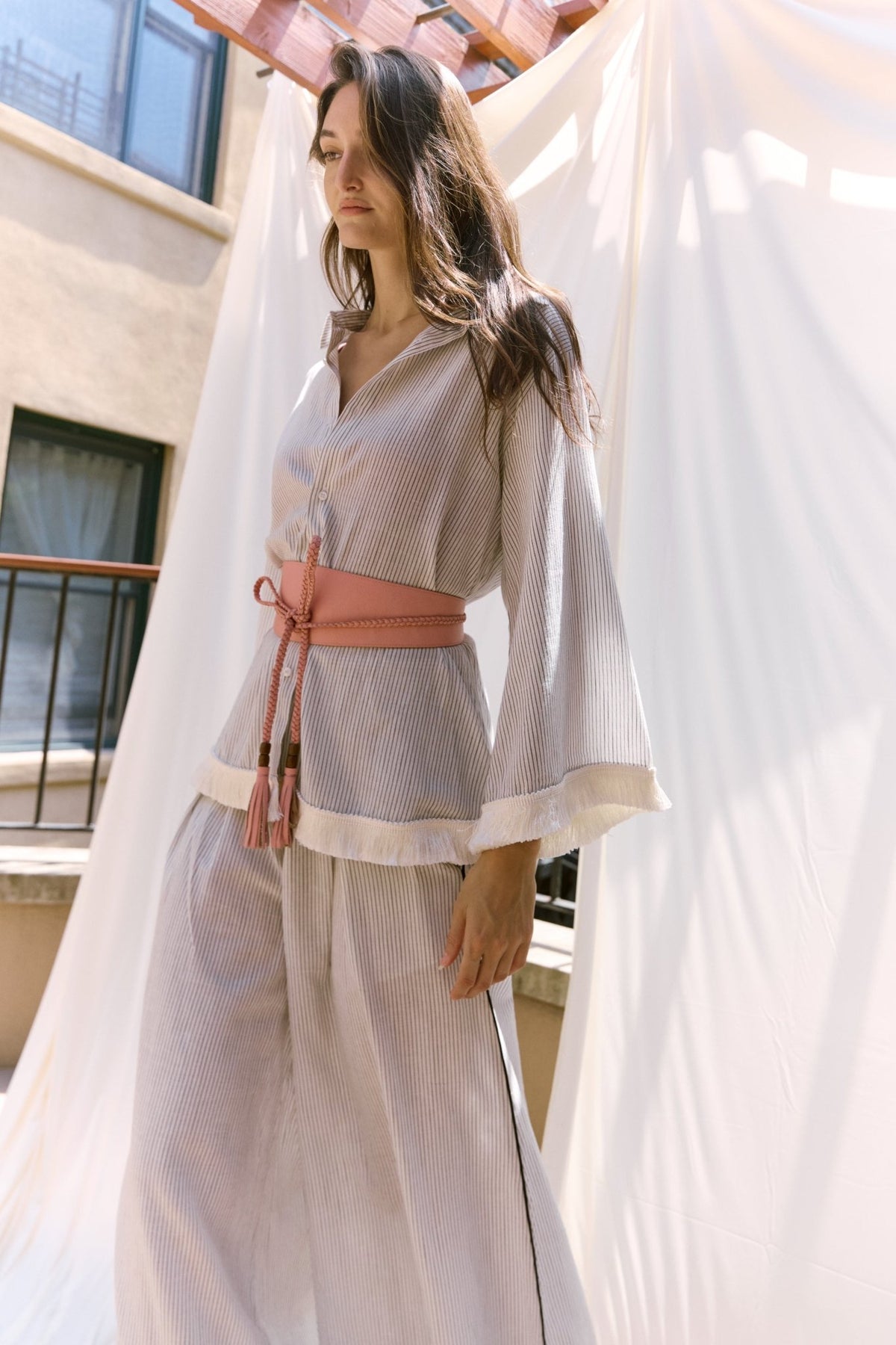 Baxter Leather Wrap Belt - Zandra Stone