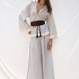 Baxter Leather Wrap Belt - Zandra Stone