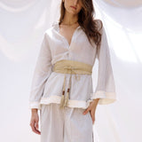 Baxter Leather Wrap Belt - Zandra Stone