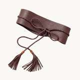 Baxter Leather Wrap Belt - Zandra Stone