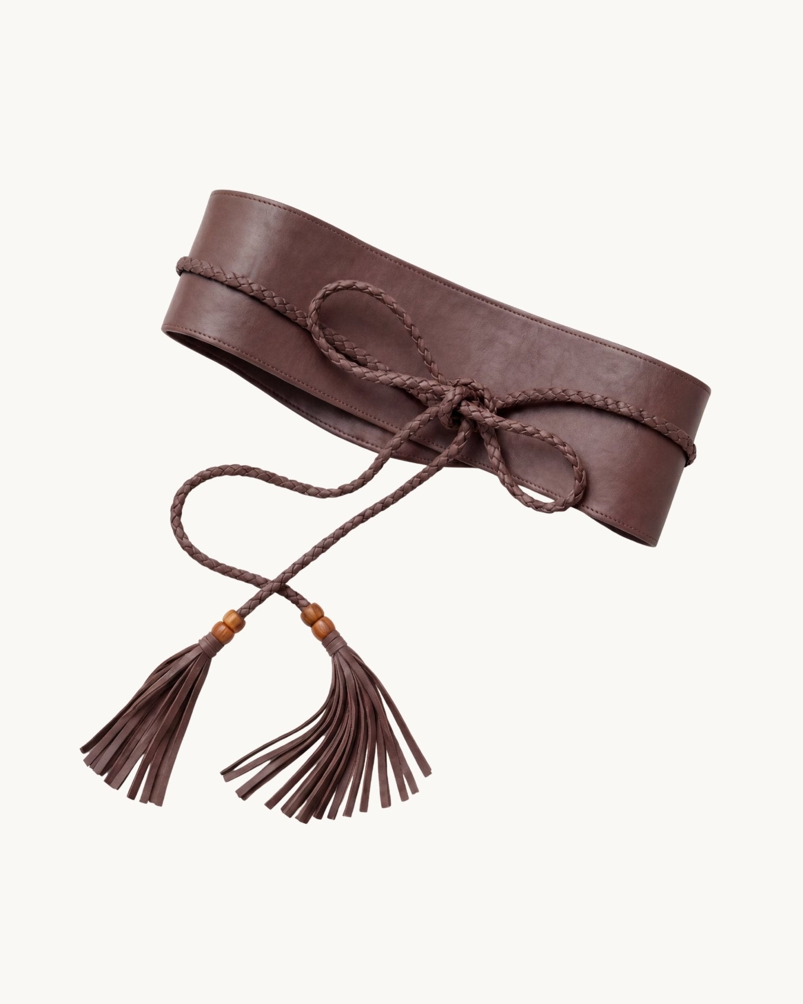 Baxter Leather Wrap Belt - Zandra Stone